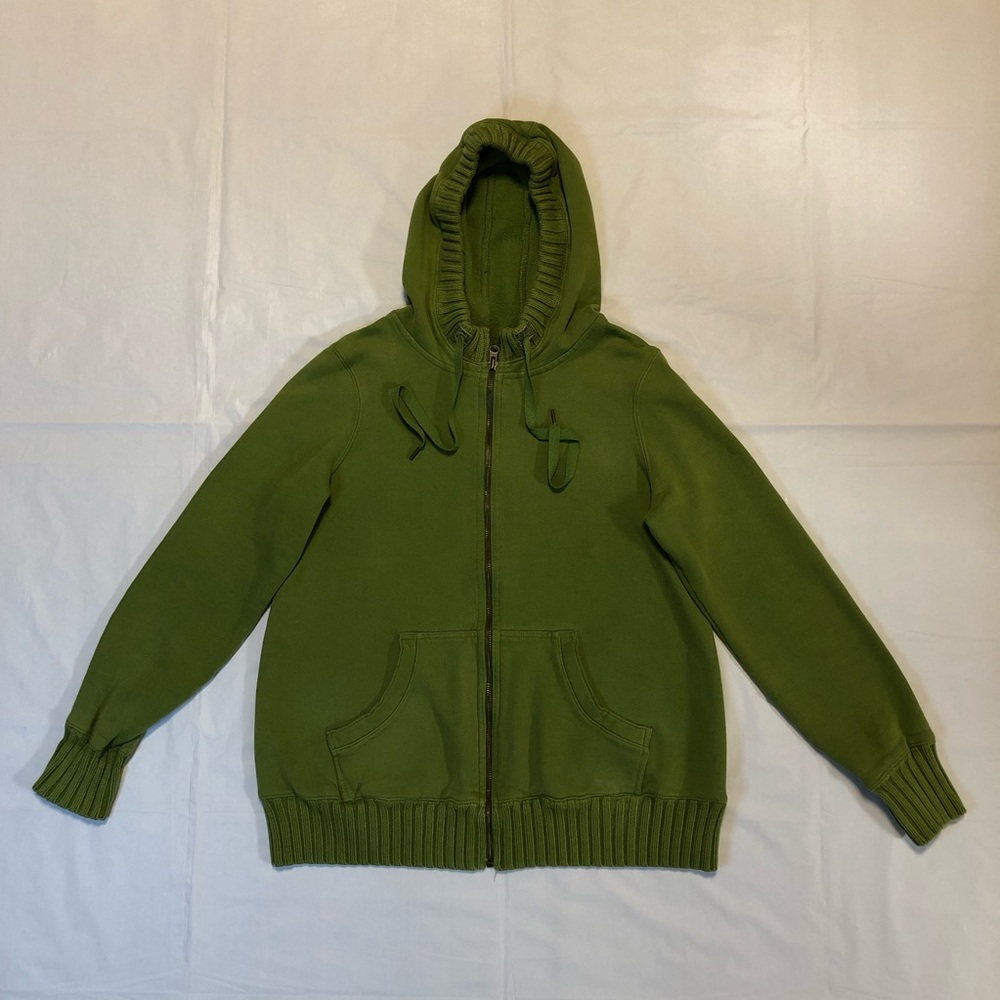 Old Navy Maternity Long Sleeve Full-Zip Hoodie Moss Green Sweatshirt size M
